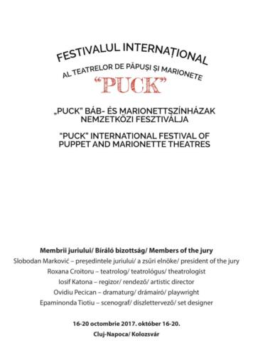 Caiet program Puck International Festival 2017